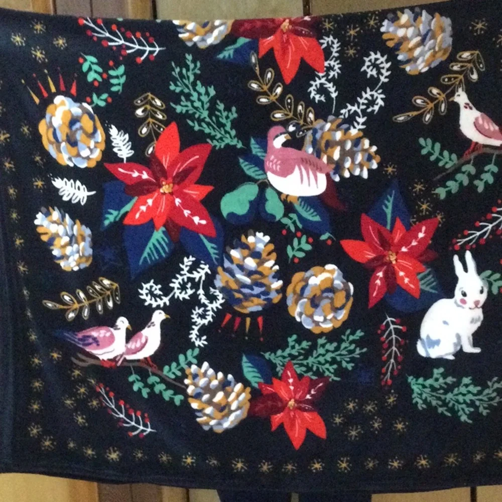 Vera Bradley Winter Forest Throw Blanket Soft Fleece, 50 x 80 Inches